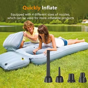 Воздушный насос Мини беспроводной электрический воздушный насос ручной пылесос бесщеточный двигатель 7 кПа 6000 мАч аккумулятор быстрое надувание сдувание чёрный