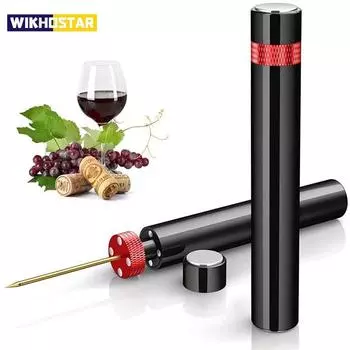 Воздушный насос Открывалка для бутылок вина Безопасный портативный штифт из нержавеющей стали для удаления пробки Штопор давления воздуха Кухонные инструменты Барные аксессуары красный