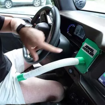 Воздушный охладитель Регулируемая длина Кондиционер Вентиляционный охладитель Мини Кондиционер Вентилятор Телескопический для автомобиля Транспортное средство белый