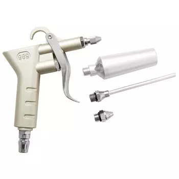 Воздушный пистолет Air Duster, пневматический пистолет, двухканальный, регулирующий поток воздуха, насадка с низким уровнем шума, 130-миллиметровая длинная насадка, набор из 4 насадок для увеличения подачи воздуха