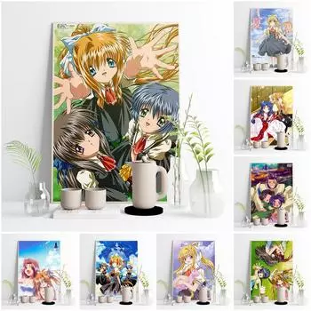 Воздушный японский аниме-эстамп Художественный постер Фэнтези-комиксы Картина маслом Современный мультфильм Наклейка на стену 21cm30cm NoFrame