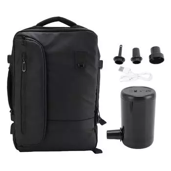 Воздушный рюкзак с насосом, USB-портом для зарядки, водонепроницаемый, большой емкости 22–55 л, пылесос для путешествий