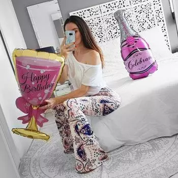 Воздушный шар для украшения свадебной вечеринки на день рождения, бутылка виски, стеклянная форма, большой воздушный шар из алюминиевой пленки, тематическая сцена, креативные украшения, воздушный шар