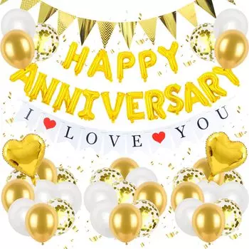 Воздушный шар на годовщину BTZO Воздушный шар с надписью «С ДНЕМ РОЖДЕНИЯ» Гирлянда с надписью «Я ЛЮБЛЮ ТЕБЯ» Украшение на годовщину Украшение на годовщину Признание Сюрприз на День святого Валентина