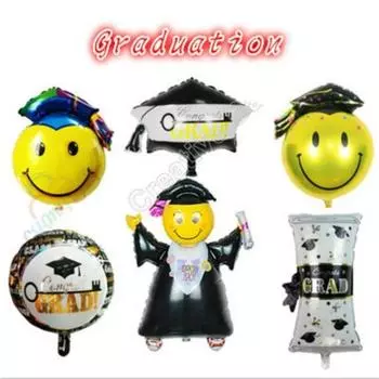 Воздушный шар на выпускной 1 шт., черное золото, украшение для вечеринки Graduation ball