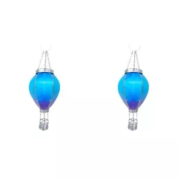 Воздушный шар подвесной солнечный фонарь водонепроницаемый мерцающее пламя (Голубое небо)