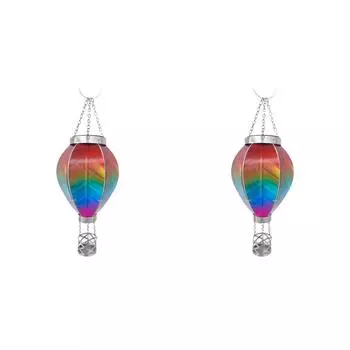 Воздушный шар подвесной солнечный фонарь водонепроницаемый мерцающее пламя (радуга)