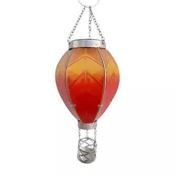 Воздушный шар подвесной солнечный фонарь водонепроницаемый мерцающий свет пламени (оранжевый)