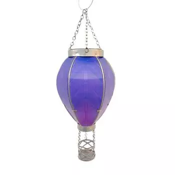 Воздушный шар подвесной солнечный фонарь водонепроницаемый мерцающий свет пламени (фиолетовый)