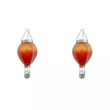 Воздушный шар подвесной солнечный фонарь водонепроницаемый мерцающий свет пламени (оранжевый)