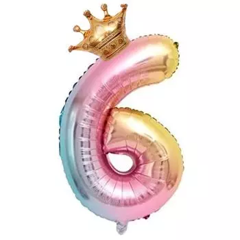 Воздушный шар с цифрой 6 на день рождения, набор радужных воздушных шаров длиной 32 дюйма, набор украшений на день рождения, сверкающие воздушные шары, вечеринка, празднование, синяя свадьба