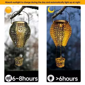 Воздушный шар садовый ландшафт солнечный свет уличный железный фонарь газон светодиодная лампа рождественское украшение сада 2025