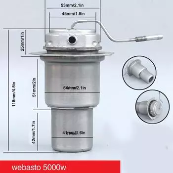 Воздушный стояночный обогреватель 92335C 5 кВт камера сгорания горелки для Webasto 5 кВт Thermo CEZP комплекты из нержавеющей стали для автомобильного водонагревателя