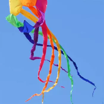 Воздушный змей Flyer Популярный вращающийся трубчатый практичный декоративный элемент Стабильный простой в использовании Длинный мягкий хвост Multicolor