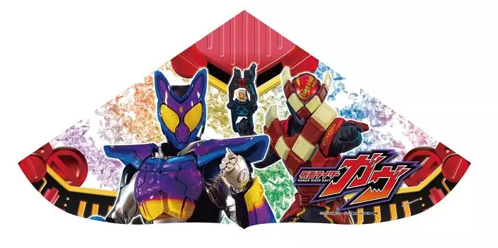 Воздушный змей Onda Kamen Rider Gav Треугольный змей Большой размер с ручкой Воздушный змей с изображением персонажа
