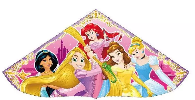 Воздушный змей Onda Kite Disney Princess Треугольный воздушный змей большого размера с ручкой Воздушный змей с персонажами