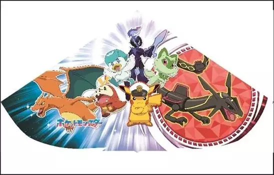 Воздушный змей Onda Pokemon Треугольный воздушный змей большого размера с ручкой Воздушный змей с изображением персонажа