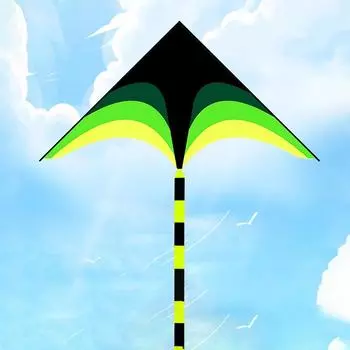 Воздушный змей Prairie 1,2 м, легкий в управлении, для взрослых и детей, треугольный воздушный змей, легкий в установке зелёный