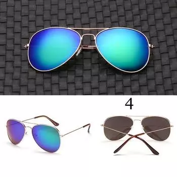 Вождение 1PC Aviator Зеркало Для Мужчин Женщин Большая Оправа Унисекс Заостренные Портативные Солнцезащитные Очки
