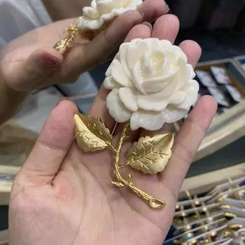 Возвращение в Европу Западная классическая белая роза брошь осень и зима новая рельефная трехмерная цветочная брошь