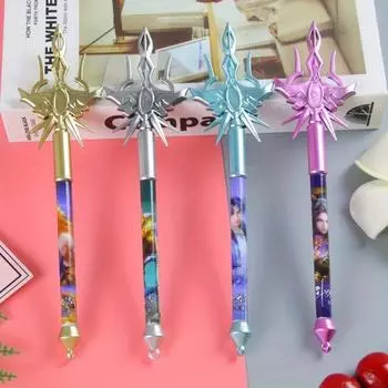 Возвращение в школу, 10 шт., 0,5 мм, креативная гелевая ручка-трезубец, ручка в форме оружия, ручка-пистолет, мультяшные канцелярские принадлежности, подарок, ручка на водной основе, ручка для подписи синий