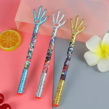 Возвращение в школу, 10 шт., 0,5 мм, выдвижная гелевая ручка Ruyi с золотым обручем, мультяшный коготь дракона, ручка на водной основе, симпатичный канцелярский приз, подарок, ручка для подписи золотистый