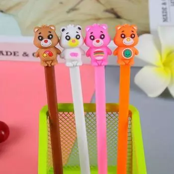 Возвращение в школу, 10 шт. 0,5 мм, гелевая ручка с изображением медведя из мультфильма, творческая канцелярская ручка на водной основе, симпатичная ручка для письма, офиса, подписи оранжевый