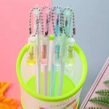 Возвращение в школу 10 шт. 0,5 мм симпатичная ручка-подвеска в виде бутылки с дрейфом канцелярская бутылка с буквой подвеска гелевая ручка ручка на водной основе с углеродным покрытием ручка для подписи белый