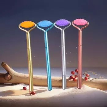 Возвращение в школу, 10 шт., 0,5 мм, массажная головка, гелевая ручка, забавная ручка для укладки, однотонная гальваническая гелевая ручка, наслаждайтесь досугом, развлечениями, массажем золотистый