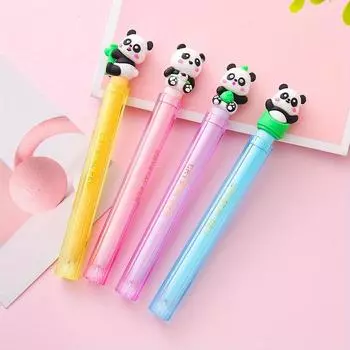 Возвращение в школу, 10 шт. 0,5 мм, гелевая ручка в форме панды, креативная двойная ручка, высококачественная водяная ручка, милый канцелярский приз, подарок, офисная ручка для подписи синий