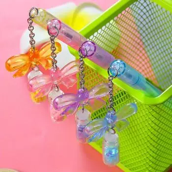 Возвращение в школу, 10 шт. 0,5 мм, креативная ручка-бабочка, дрейф, бутылка, подвеска, ручка, мультяшный пластиковый кулон, гелевая ручка, ценный приз, подарочная ручка жёлтый