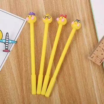 Возвращение в школу, 10 шт. 0,5 мм, креативная мультяшная силиконовая головка утки, гелевая ручка, свежая офисная ручка для подписи, милая обучающая канцелярская ручка на водной основе A