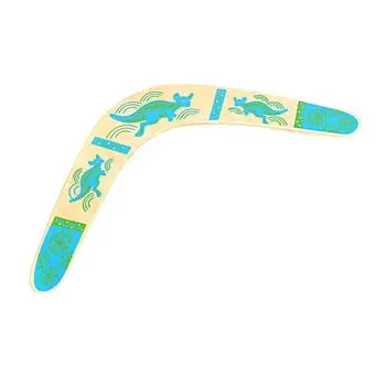 Возврат V-образный бумеранг летающий диск бросок ловушки игра на открытом воздухе (синий)