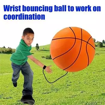 Возвратная губка, резиновая ручная игра с мячом, упражнения, прыгающий эластичный спортивный мяч на нейлоновой веревке, детский уличный игрушечный мяч 1PC