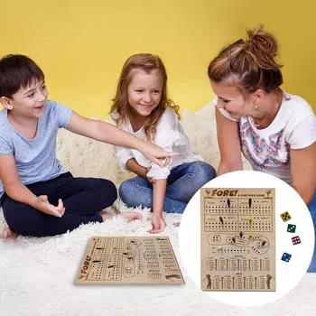 Вперёд! Настольная игра «Гольф с костями», творческая и расслабляющая игра для семьи и друзей. Наслаждайтесь игрой в гольф с костями и доской. One Size