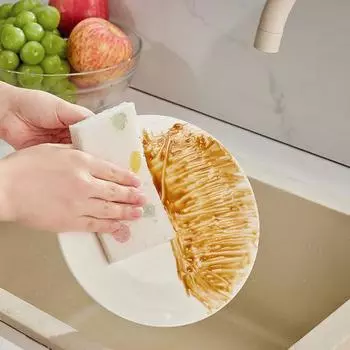 Впитывающая хлопковая раковина Yousheng, защита от брызг, экологически чистая, без запаха, многоразовая, быстросохнущая ткань для мытья посуды, инструмент для чистки белый