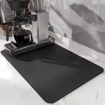Впитывающая подкладка без мытья посуды Ковер Кухня Теплоизоляция Подкладка для посуды Дренажная подкладка Резиновая подкладка для сушки Высокая вода 30x40cm оранжевый