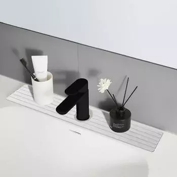 Впитывающая подушечка для смесителя для кухонной раковины, поднос из диатомитового камня, быстросохнущая, простая установка, стойка для ванной комнаты S белый