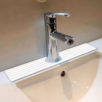 Впитывающая подушечка для смесителя для кухонной раковины, поднос из диатомитового камня, быстросохнущая, простая установка, стойка для ванной комнаты S белый