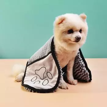 Впитывающее быстросохнущее полотенце для собак и кошек, банное полотенце для домашних животных без шерсти, очень большие чистящие средства для домашних животных 1pc синий