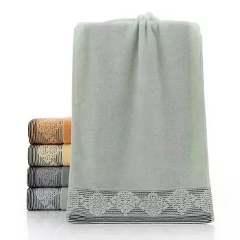 Впитывающее полотенце для лица в европейском стиле, подарочное жаккардовое плетение, утолщенное хлопковое полотенце 34*74cm бежевый