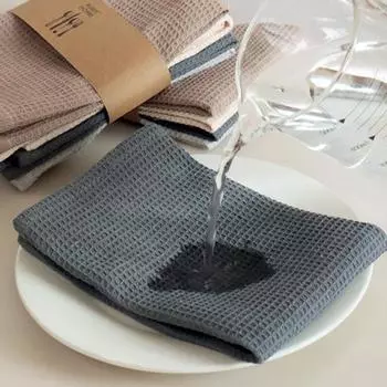 Впитывающее полотенце Ультра мягкое удобное хлопковое полотенце вафельное полотенце для домашней кухни 45cm белый