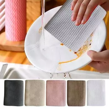 Впитывающее полотенце, ультрамягкое удобное хлопковое полотенце, многоцелевое быстросохнущее вафельное полотенце для дома, кухни, ванной комнаты 45cm светло-серый