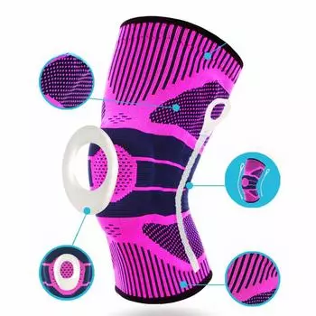 Впитывающее пот и дышащее нейлоновое пружинное вязаное силиконовое спортивное защитное снаряжение. Black blue-S