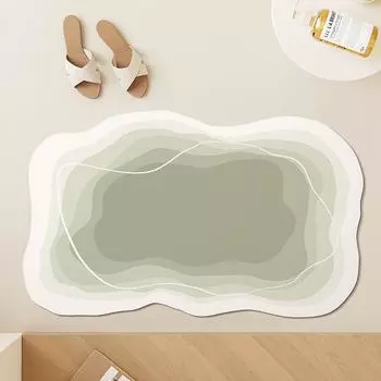 Впитывающие коврики для пола из диатомовой грязи для ванной комнаты, нестандартные грязеотталкивающие нескользящие коврики для пола для ванной комнаты, современные минималистичные режущиеся коврики для пола 40*60cm