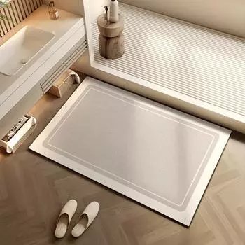 Впитывающие коврики для пола из диатомовой грязи для ванной комнаты Простые быстросохнущие противоскользящие коврики для входа в ванную Износостойкие и простые в уходе коврики для дома 40 * 60Cm