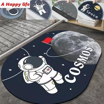 Впитывающие коврики для ванной Быстросохнущий коврик для ванной комнаты Нескользящий боковой коврик для ванны Напа-кожа Напольные коврики Домашний маслостойкий кухонный коврик 40x60 cm