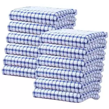 Впитывающие полотенца для рук, хлопчатобумажные полотенца с узором в клетку, декоративные полотенца для украшения ванной комнаты 6Pcs