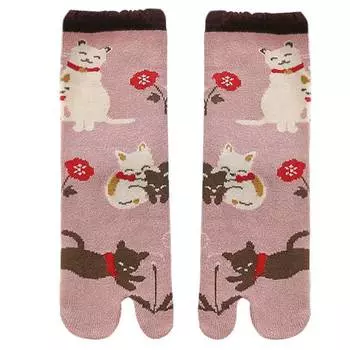 Впитывающие пот носки с героями мультфильмов, теплые женские хлопковые осенне-зимние носки, носки до середины икры, женские розовый