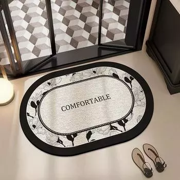 Впитывающий коврик для двери ванной комнаты Мягкий коврик из диатомовой грязи для двери ванной комнаты Нескользящий коврик для двери ванной комнаты 40 * 60cm